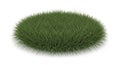 Isolated Patch of Lush Green Grass on White Background Royalty Free Stock Photo