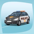 Isolated patrol car Royalty Free Stock Photo