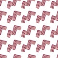 Isolated pattern with purple zigzag elements on white background. Minimalistic style