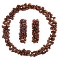 Isolated pause command made of coffee Royalty Free Stock Photo