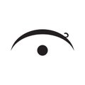 Isolated pause musical note. Fermata note