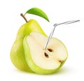 Isolated pear juice Royalty Free Stock Photo