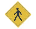 Isolated pedestrian crossing symbol. Concept of traffic regulations.