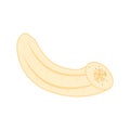 Isolated peeled banana