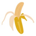 Isolated peeled banana