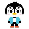 Isolated penguin happy cartoon kawaii Vector