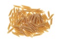 Isolated penne rigate pasta