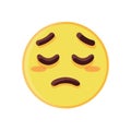 Isolated pensive emoji face icon