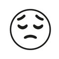 Isolated pensive emoji face icon