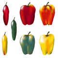 Isolated Peppers