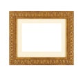 Isolated Photo Frame, Golden Antique Photo Frame