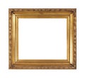 Isolated Photo Frame, Golden Antique Photo Frame, Vintage Frame.Isolated Photo Frame, Golden Antique Photo Frame, Vintage Frame Royalty Free Stock Photo