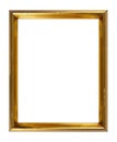 Isolated Photo Frame, Golden Antique Photo Frame, Vintage Frame Royalty Free Stock Photo