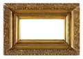 Isolated Photo Frame, Golden Antique Photo Frame, Vintage Frame Royalty Free Stock Photo