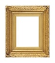 Isolated Photo Frame, Golden Antique Photo Frame, Vintage Frame