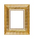 Isolated Photo Frame, Little Golden Antique Photo Frame, Vintage Frame Royalty Free Stock Photo