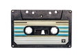 Isolated photo of old audio tape cassette