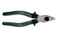 Isolated photo of pliers with green handles on a white background Royalty Free Stock Photo