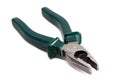 Isolated photo of pliers with green handles on a white background Royalty Free Stock Photo