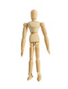 Wooden dummy mannequin figurine standing. Royalty Free Stock Photo