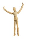 Wooden dummy mannequin figurine isolated. Royalty Free Stock Photo