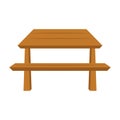 Isolated picnic table icon Royalty Free Stock Photo