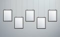 Isolated picture frames hanging on wall vector illustration EPS10 Royalty Free Stock Photo