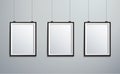 Isolated picture frames hanging on wall vector illustration EPS10 Royalty Free Stock Photo