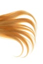 Isolated piece of blond hair in sections