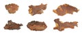 isolated pieces of pine bark Royalty Free Stock Photo