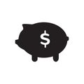 Isolated piggy money box