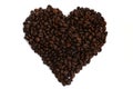 Raw coffee beans with space for text Royalty Free Stock Photo