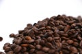 Raw coffee beans with space for text Royalty Free Stock Photo