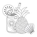 Isolated pineapple juice design vector illustration Royalty Free Stock Photo