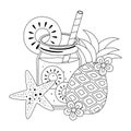 Isolated pineapple juice design vector illustration Royalty Free Stock Photo