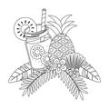 Isolated pineapple juice design vector illustration Royalty Free Stock Photo