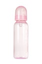 Isolated pink baby bottle Royalty Free Stock Photo