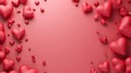 Isolated on pink background Valentine themed romantic background