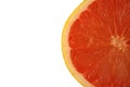Isolated pink grapefruit half on white Royalty Free Stock Photo
