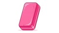 Isolated Pink Rectangular Smartphone on White Background Royalty Free Stock Photo