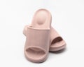 Isolated pink rubber slippers Royalty Free Stock Photo