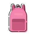 Isolated pink school bag icon