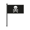 Isolated pirates flag and logo Royalty Free Stock Photo