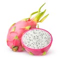 Isolated pitahaya fruits