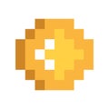 Isolated pixel golden coin icon 8 bit design Vector