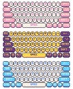 colorful keyboard computer pixel art Royalty Free Stock Photo