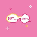 Isolated pixel speech bubble with a cartoon expression Vector