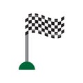 Isolated pixelated goal flag icon