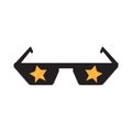 Isolated pixelated sunglasses icon