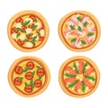 Isolated Pizza On White Background, Featuring A Flavorful Tomato Sauce, Bubbling Cheese, And Crispy Crust, Illustration